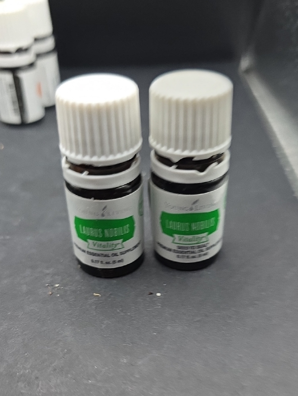 Two 5ml Bottles - Young Living Larius Nobilis Vitality Essential Oil - Open
